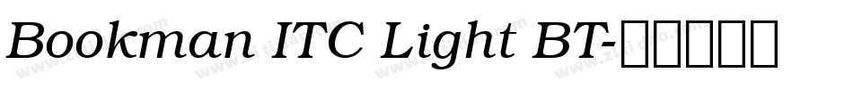 Bookman ITC Light BT字体转换